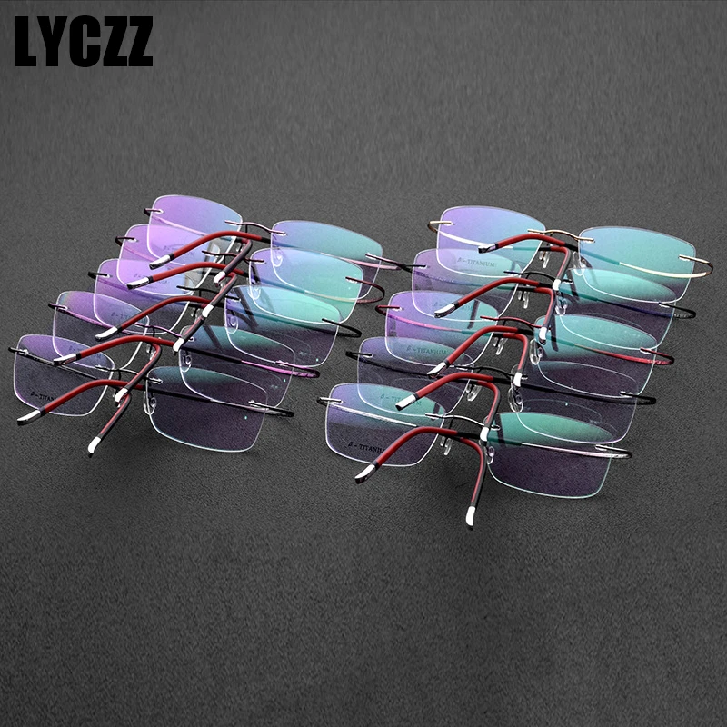 Lyczz выполненные Бизнес очки для близоруких каркасные мужские и женские TR90 ультра