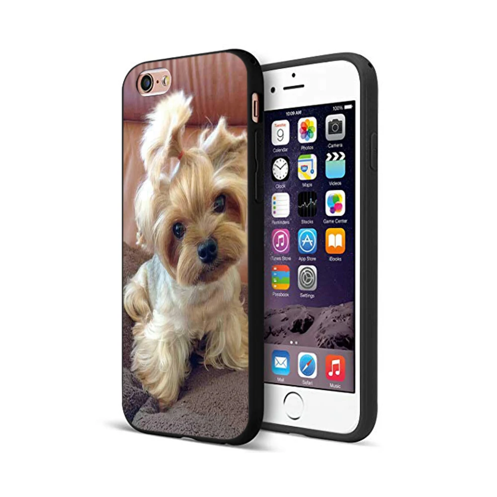 Черный чехол из ТПУ для iphone 5 6 6s 7 8 plus x 10 XR XS 11 pro MAX йоркширский терьер собака