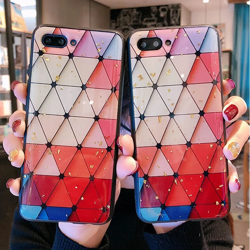 Блестящий чехол из золотой фольги с блестками для Huawei P30 20 10 Mate20 Pro Nova 3 Honor 8X 7C 10i 9 lite