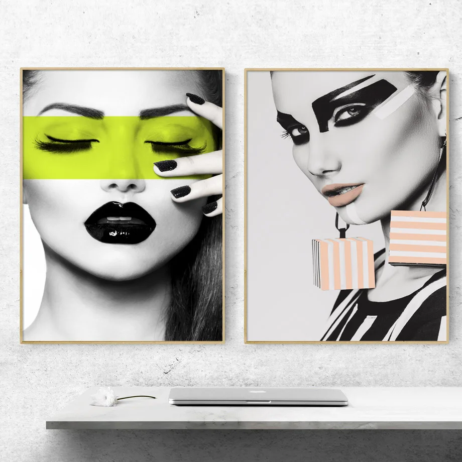 

Sexy Girl Lip Makeup Salon Wall Art Canvas Painting Nordic Posters And Prints Fashion Poster Wall Pictures For Living Room Decor