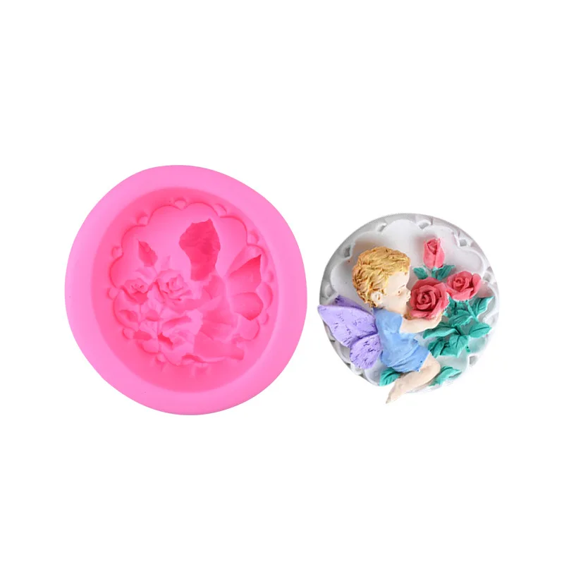 Ангел Холдинг силиконовый в Форме Розы штукатурка плесень креативное мыло