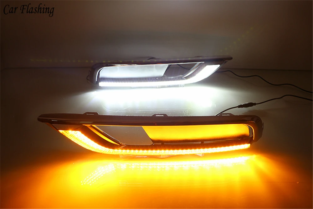 Автомобильный мигающий 1 комплект для Honda CRV CR-V DRL Дневной ходовой светильник DRL с сигналом поворота противотуманная фара реле Дневной светильник в автомобиле