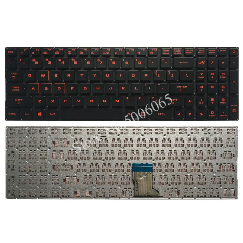 Американская Клавиатура для ноутбука Asus GL502 GL502V GL502VM GL502VT GL502VY красная английская клавиатура без подсветки