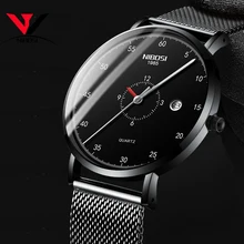 Часы Montre Homme NIBOSI мужские и женские роскошные брендовые кварцевые