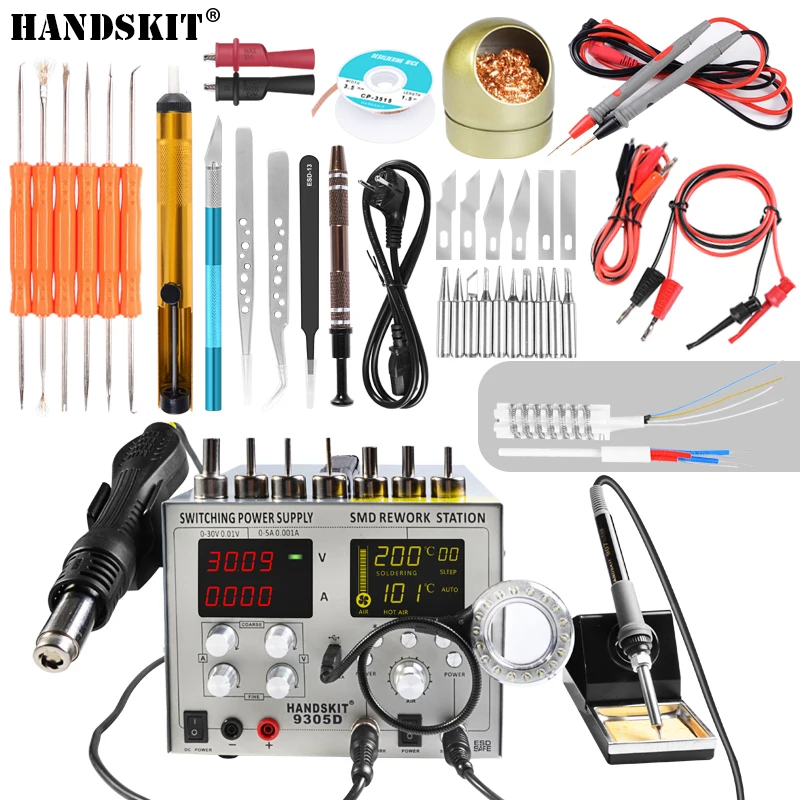 Источник питания Handskit 110 В/220 В постоянного тока 5 2 А 4 в 1 30 SMD паяльная станция с