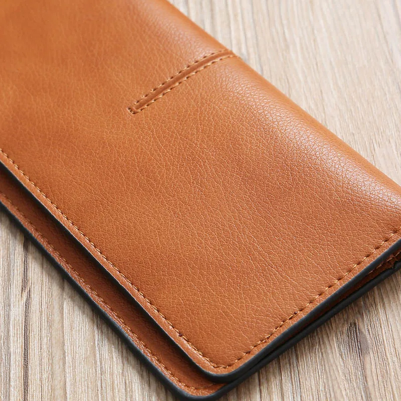 Новинка простой женский длинный кошелек из искусственной кожи держатель для