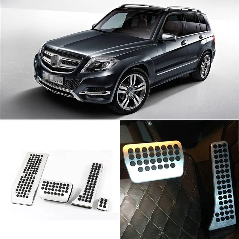 

4 шт., алюминиевые Нескользящие подставки для ног для Benz GLK класса 2012-2016