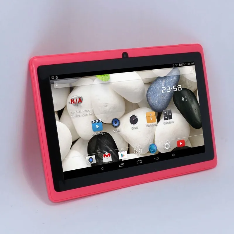 Планшет 7 дюймов для паншета аllwinner A33 Tablet pc 4 ядра Q88 Android 512 МБ/4 ГБ 1024*600 2300 мАч wifi