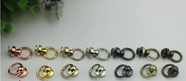 20 шт./партия) DIY аппаратное Покрытие обработки кожаная сумка aglet боковые заклепки винт соединения пряжки, декоративные аксессуары