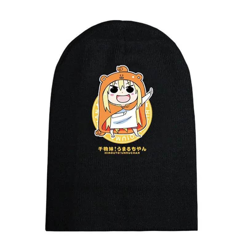 Himouto Umaru-Chan Мужские и женские шапочки на осень и зиму, вязаная шапка с принтом аниме, цельные шапки с покемоном, теплая шапка для косплея, Рождество - Цвет: Himouto Umaru-Chan