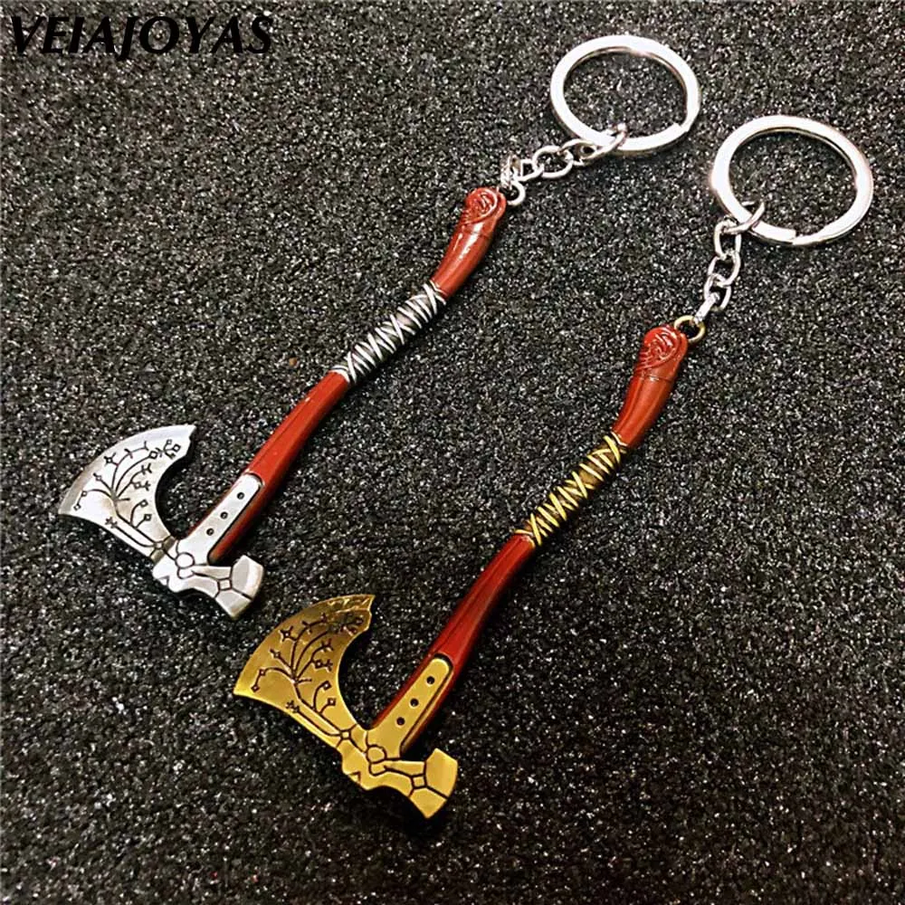 God of War 4 брелок Kratos Leviathan топор Лезвия Хаоса щит металлическая модель llaveros Шарм игровой для ключей