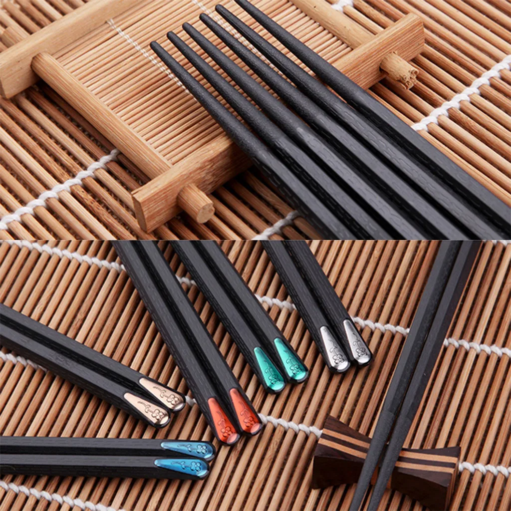 Китайские натуральные японские палочки для еды 10 пар Нескользящие суши
