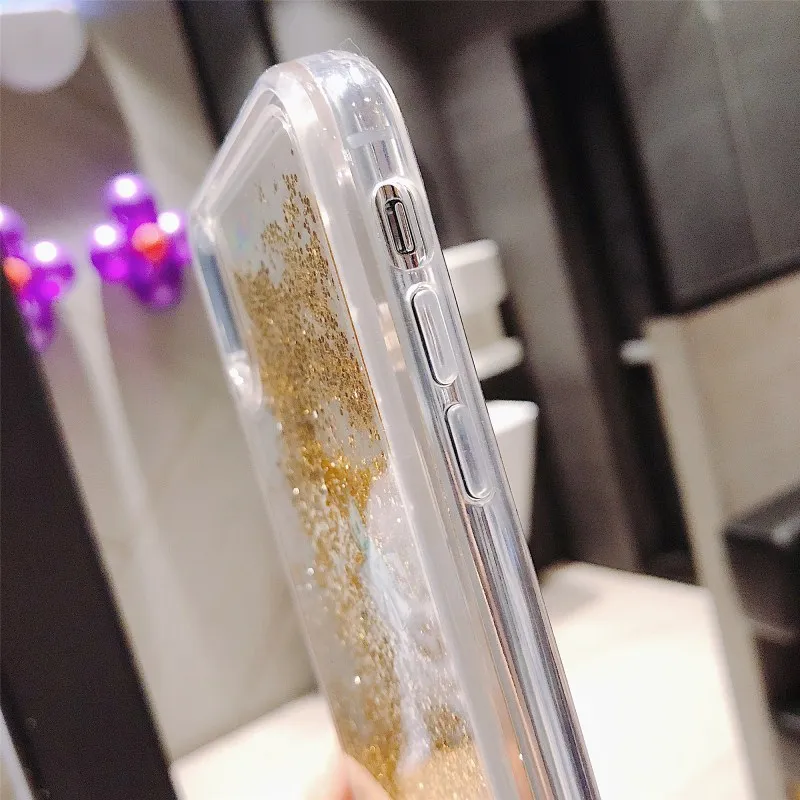 Quicksand Back Cover For iPhone X(10) XS Max XR Case Luxury Glitter Bling Shell Transparent TPU Cases 7 8 Plus Coque |