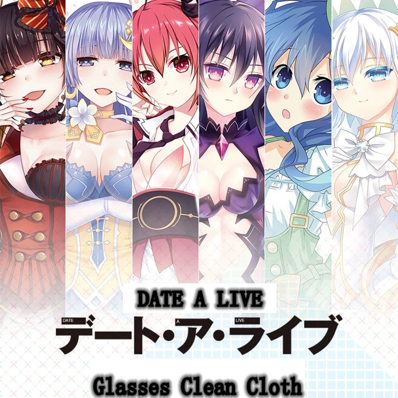 Аниме JK Япония DATE A LIVE очковых линз очки чистой тканью Каруми Есино телефон