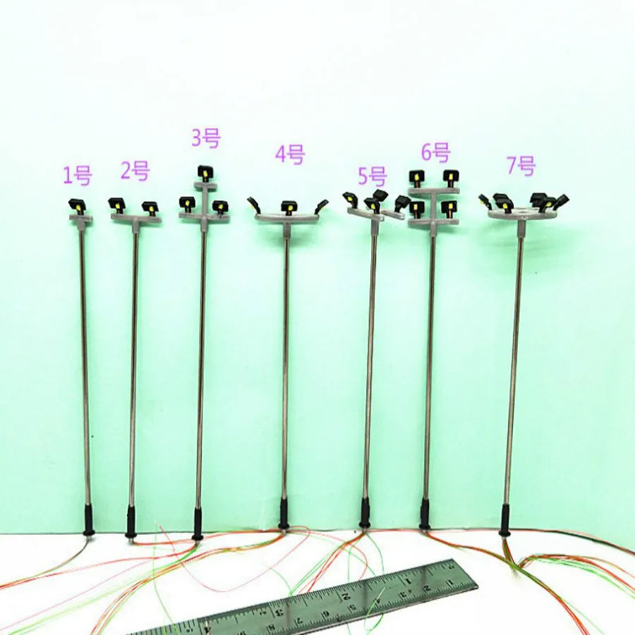 

50pcs Model Train Railway Layout New Copper Light In 11.5cm Single Head For Architecture Building Model