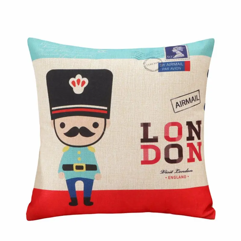 Мультфильм Стиль чехлы красный Винтаж узор декоративная подушка для дивана