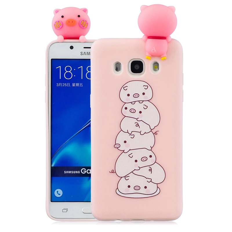 4 Etui для samsung J5 чехол для Galaxy J3 3D мультяшная Панда Свинья Единорог силиконовый чехол для Funda samsung J3 J5 J7 чехол - Цвет: 4