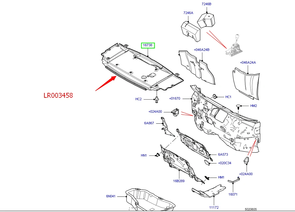 Высококачественный изолятор LR003458 для Freelander 2 2006 г. новый автомобильного капота