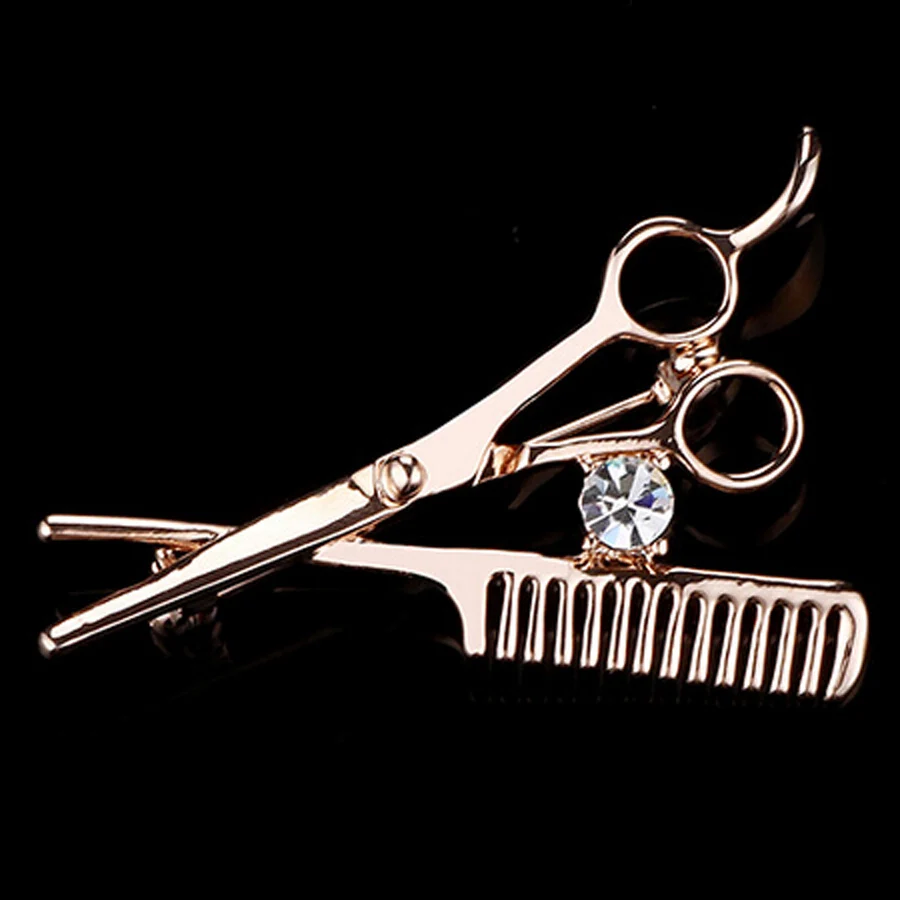 Charming Crystal Comb Scissors Brooches Broches Bijoux Pins Up Accessories Fashion Women Jewelry for Party Wedding Gift XZ244 | Украшения и