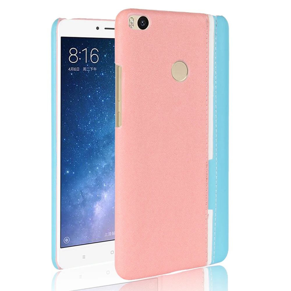 Чехол для телефона Xiaomi Mi Max 2 Luxury двухцветный 6,44" кожаная задняя крышка сумка Coque Capa on.