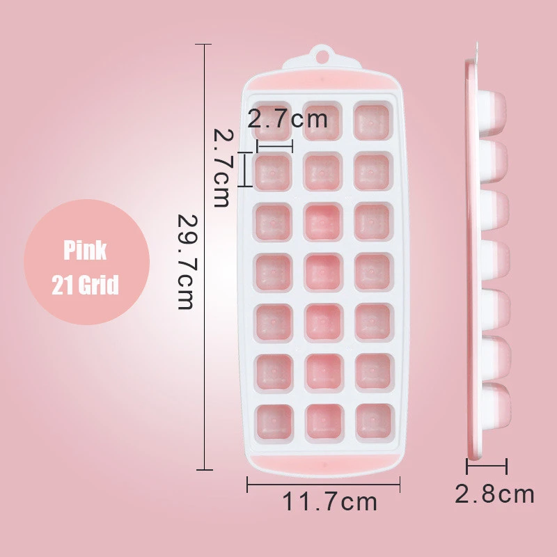 21 Grids Pink 36 решеток, силиконовая форма квадратной формы, форма для льда, поднос для Фруктового мороженого для вина, кухни, бара, аксессуары для питья - Цвет: 21 Grids Pink