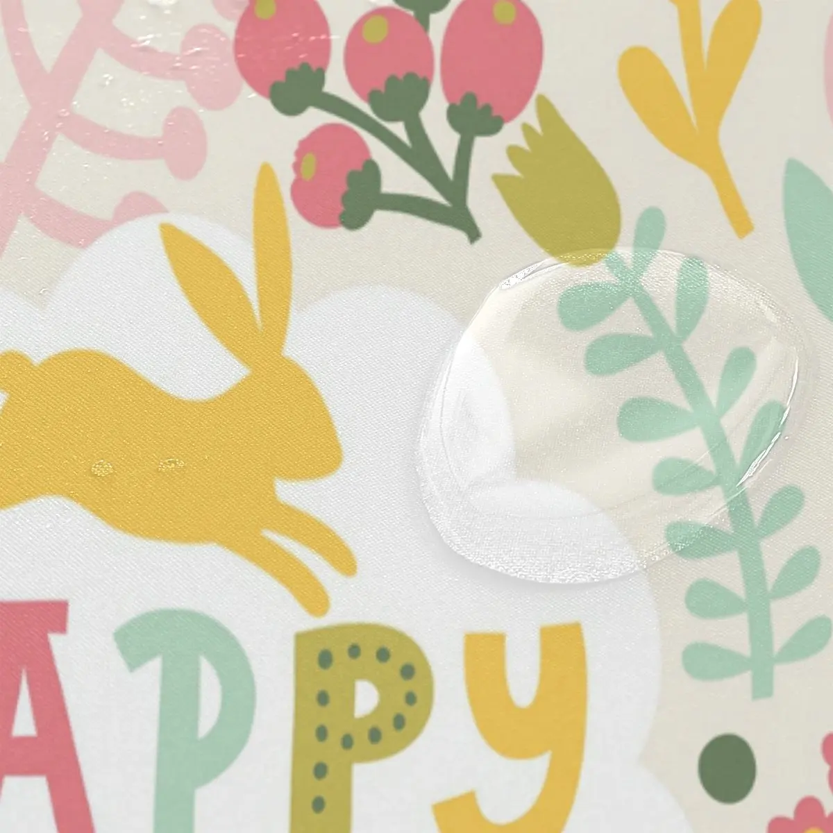 Набор занавесок и ковриков для душа Happy Easter водонепроницаемая тканевая занавеска