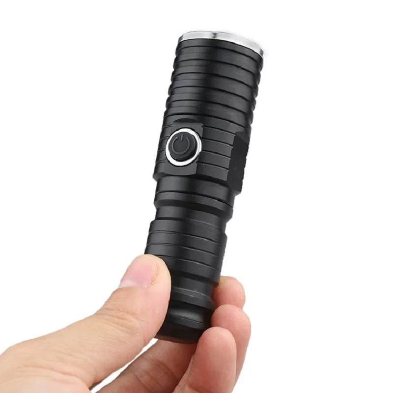 SKYWOLFEYE Focus XML T6 LED Flashlight Torch Rechargeable Zoomable 3 Modes CR123A Mini Portable Flash Light for Outdoor Camping | Освещение
