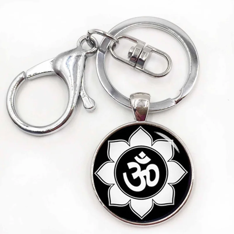 Ом АУМ Намасте символ йоги брелок очаровательный яркие красочные автомобильный
