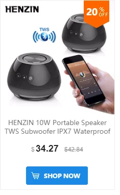HENZIN Bluetooth стерео Динамик СПЦ Металл Мини 3D Портативная колонка Беспроводной для iPhone Xiaomi звуковой ящик с микрофоном BT 4,2 колонка