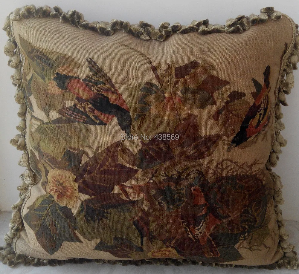 Бесплатная доставка aubusson шерстяная подушка 55x55 см 100% Новая Зеландия Шерсть