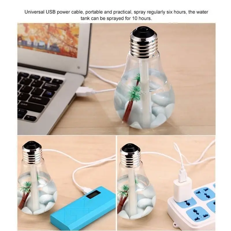 Портативный Новый USB LED мини-лампочки увлажнитель воздуха очиститель