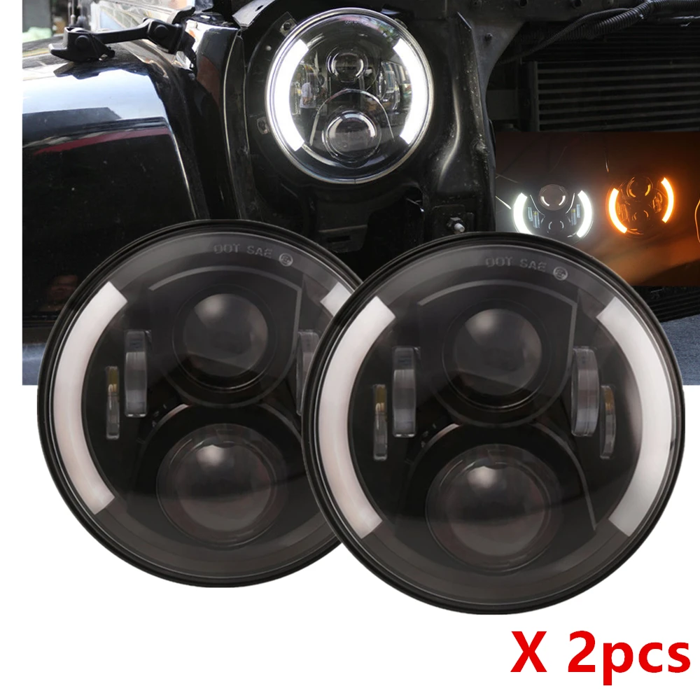 Автомобильные аксессуары 7 дюймов светодиодные фары для Jeep Wrangler JK TJ LJ Приглашаем