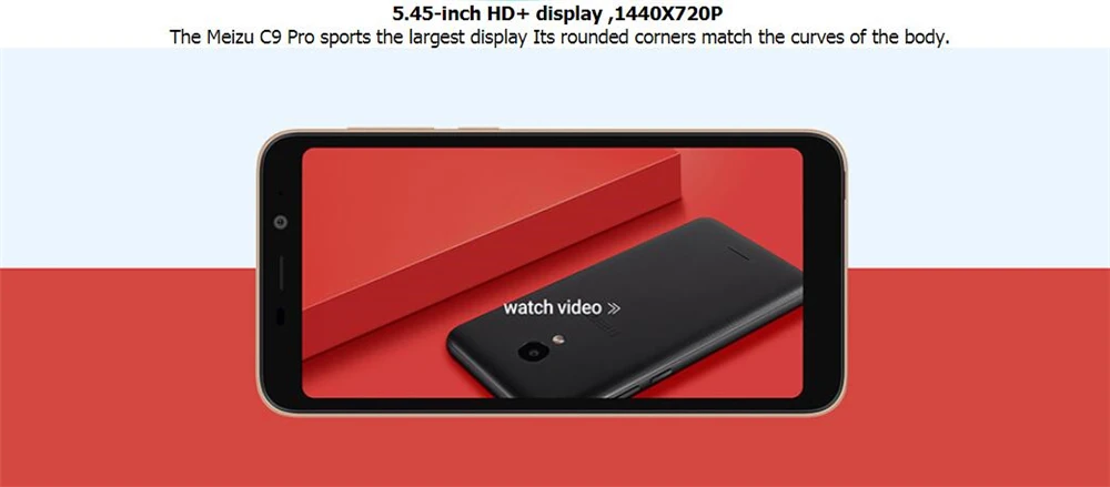 Meizu C9 Pro, 3 ГБ ОЗУ, 32 Гб ПЗУ, глобальная версия, смартфон, четыре ядра, 5,45 дюймов, HD экран, 13 МП, задняя панель, 3000 мАч, аккумулятор, разблокировка лица