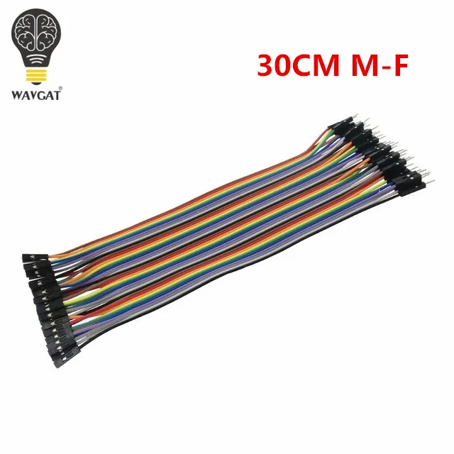 WAVGAT Dupont линия 40 шт. 30 см мужчин и женщин+ мужчин и женщин Перемычка провода Dupont кабель для Arduino - Цвет: FM30CM