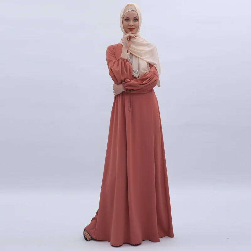 Красный Abaya халат Дубайский Мусульманский платье восточный женский халат для женщин платье хиджаб Турция Катар Восточный халат из марокена Рамадан Elbise Исламская одежда - Цвет: Красный