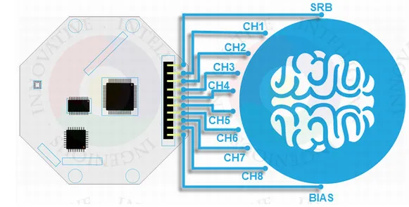 OpenBCI V3 8 бит EEG модуль мозговой волны-8 каналов-официальная Проводная версия
