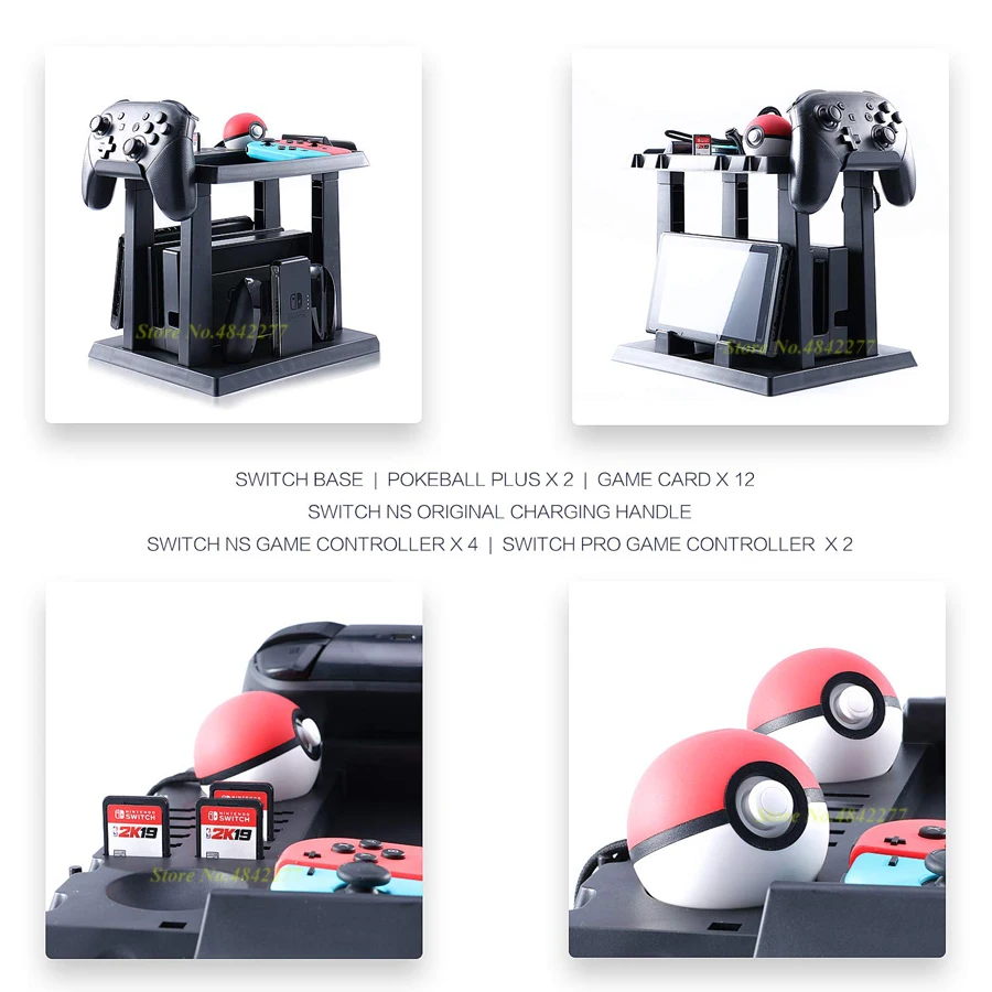 Подставка для хранения Nintendo doswitch игровой диск Pro контроллер Joy con держатель Pokeball