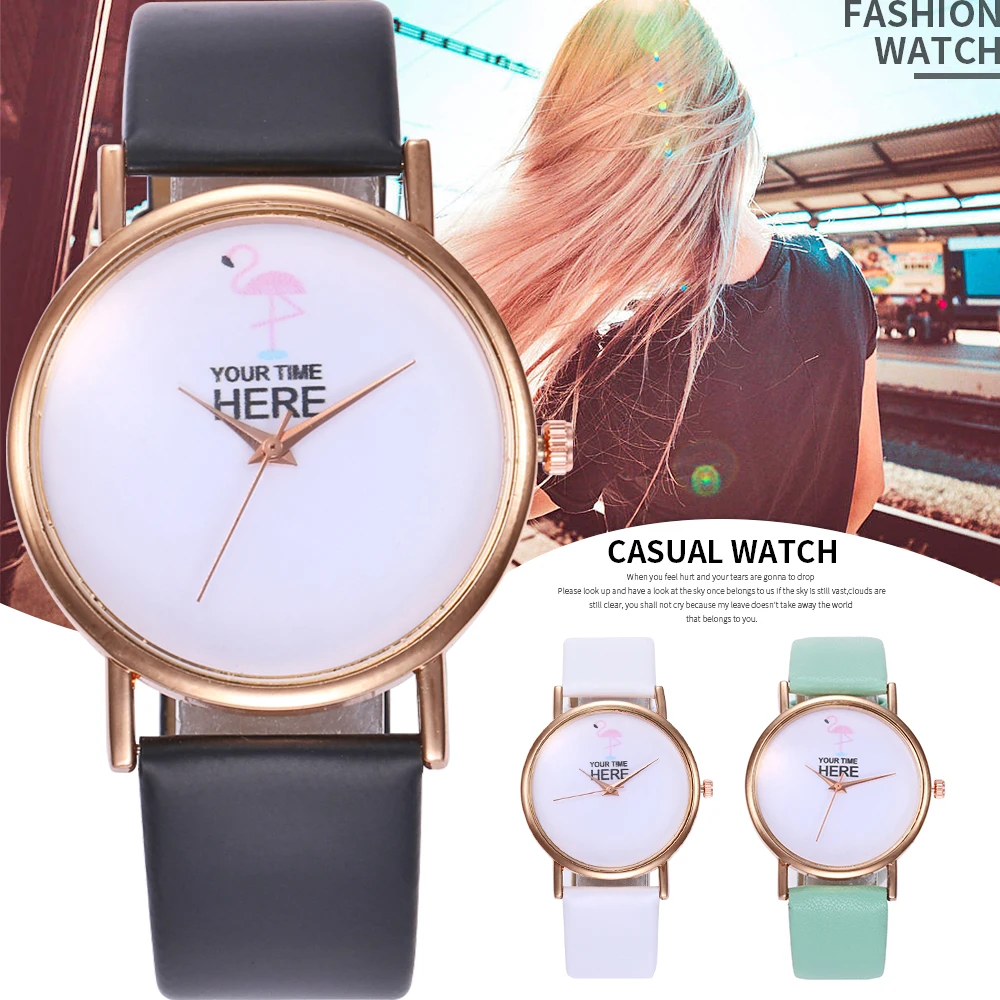 

2021 простые Брендовые женские кварцевые часы, элегантные стильные многоцветные кожаные часы для женщин, аналоговые наручные часы, рождестве...