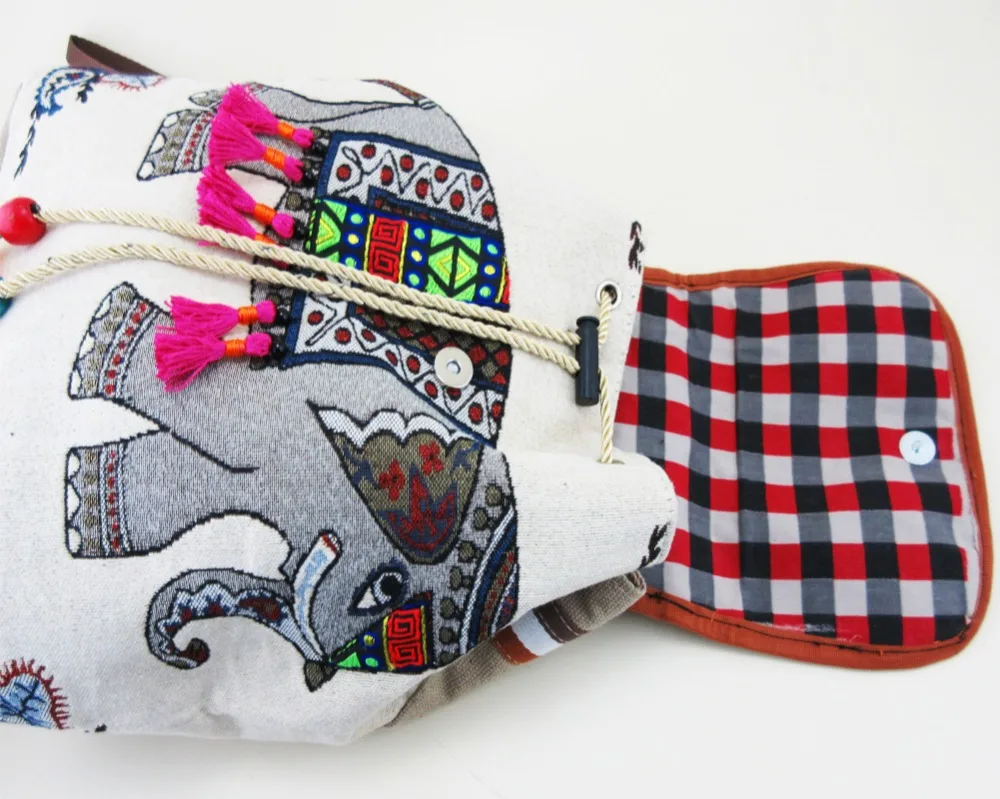 Винтажный рюкзак Hmong в стиле бохо с винтажной индийско индийской вышивкой со