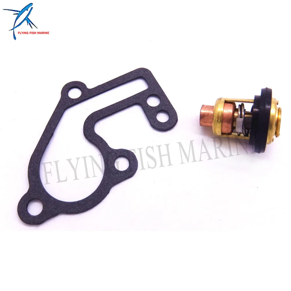 6E5 12411 01 02 термостат и 682 12414 A1 прокладка для Yamaha 9.9hp 15hp 2 тактный E9.9B E15B 9.9C подвесной
