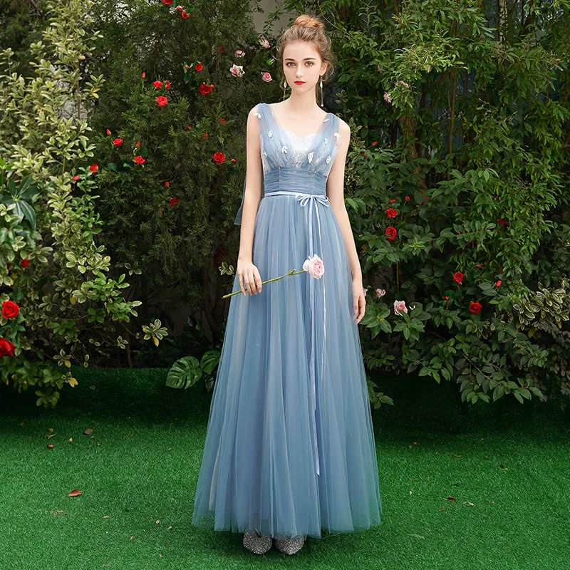 SSYfashion, элегантные, короткие рукава, шнуровка сзади, длина до пола, длинные шифоновые платья подружек невесты, на заказ, свадебные платья для женщин