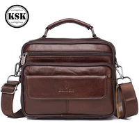 mens genuine leather bag messenger bag crossbody bags shoulder handbag male luxury handbags 2019 fashion flap pocket ksk