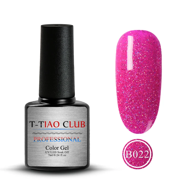 

T-TIAO CLUB 7ml Holographic Laser Powdwer Series Gel Nail Polish Shinning Gel Lacquer for UV LED Manicure Nail Art UV Gel
