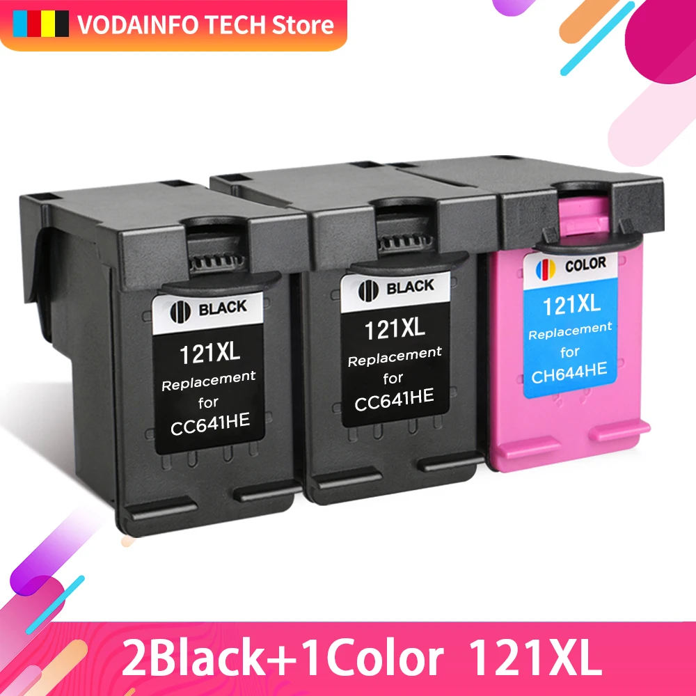 QSYRAINBOW Восстановленный картридж 121XL для HP121 HP 121 XL чернильный Deskjet D2563 F4283 F2423