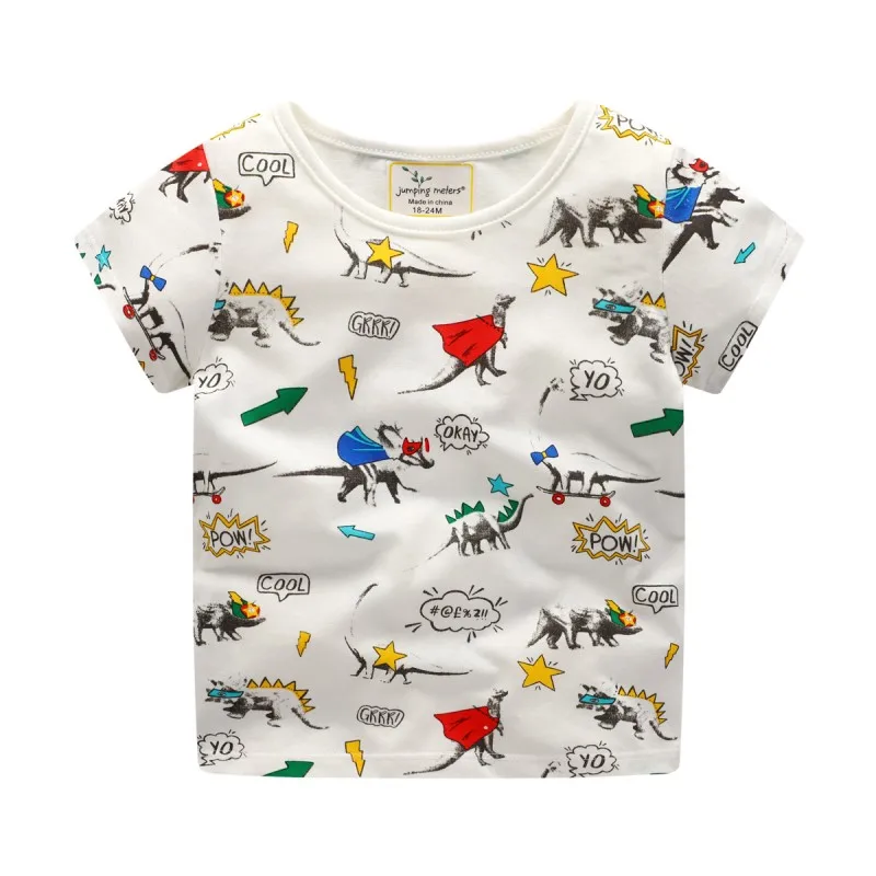 Новая футболка для мальчиков популярная хлопковая с короткими рукавами детская