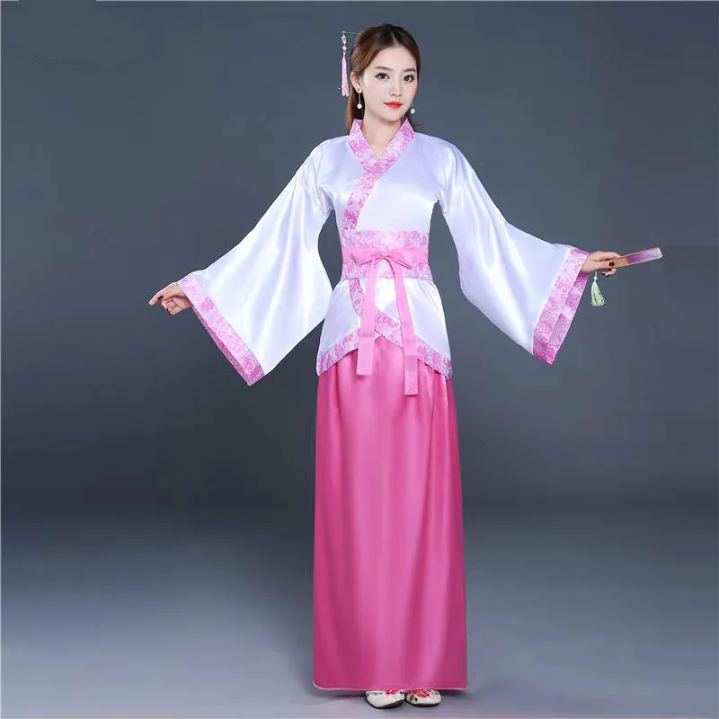 Новый женский костюм Hanfu Женский династии Тан со шлейфом длинное свадебное
