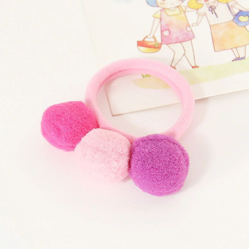 Tie Rope Bands Elastic Ball Color Head Girl Child Accessories Hair Baby 1pcs Candy Sale