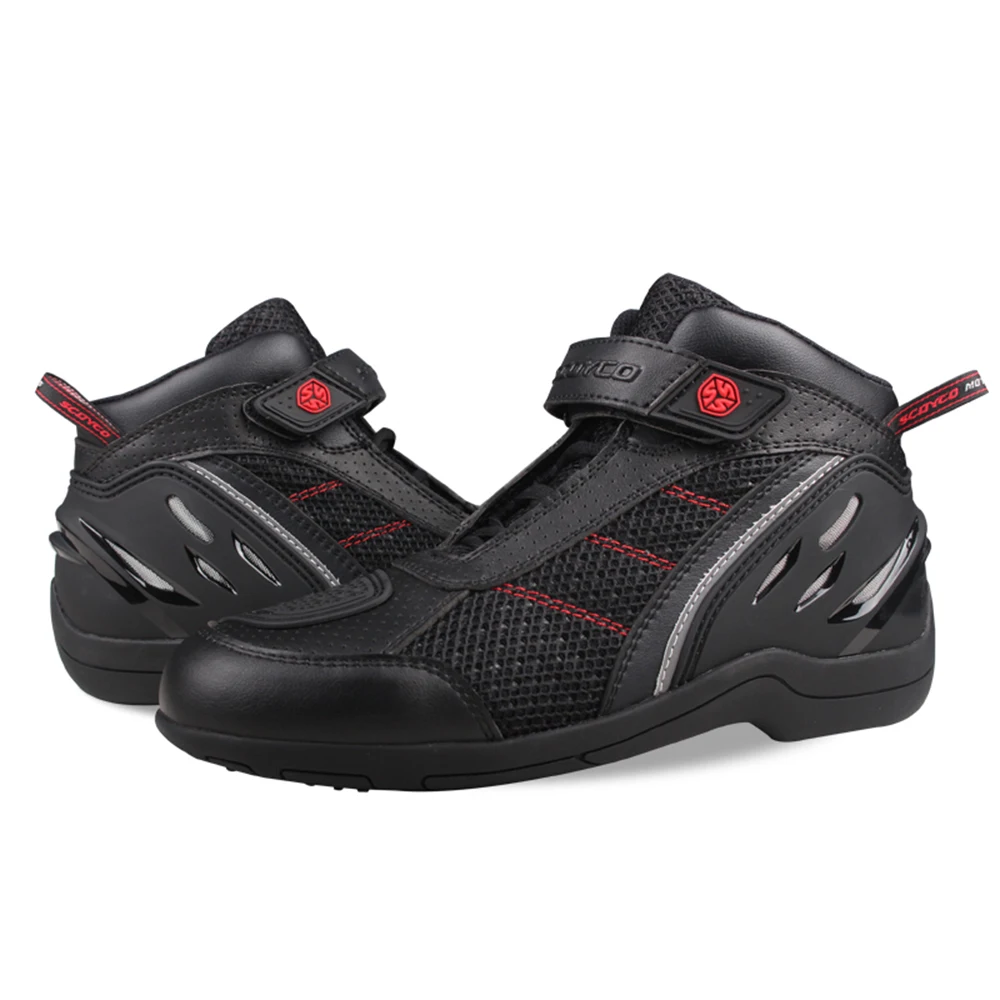 Motorcycle shoes Summer Men Boots Breathable Motocross Off-Road Racing Leather Moto Motorbike Riding Protective Gear Shoes | Автомобили и