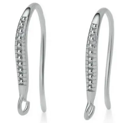 Platinum6 925 пробы Серебряный ушной крючок микро-инкрустированные циркониевые серьги-Крючки Позолоченные ручные DIY серьги аксессуары - Цвет: Platinum6