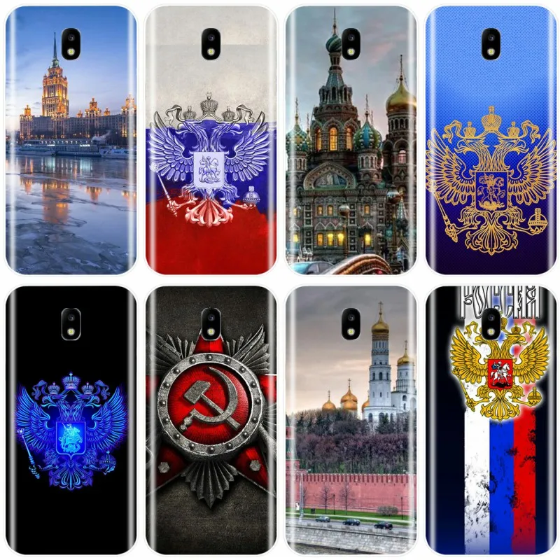 Чехол с русским флагом Орлом мягкий силиконовый чехол из ТПУ для телефона Samsung